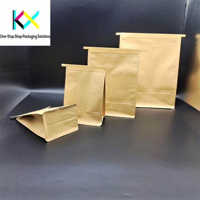 OEM 150um Kraftpapier Verpackungstüten Zip Lock Biologisch abbaubare Papiertüte 1