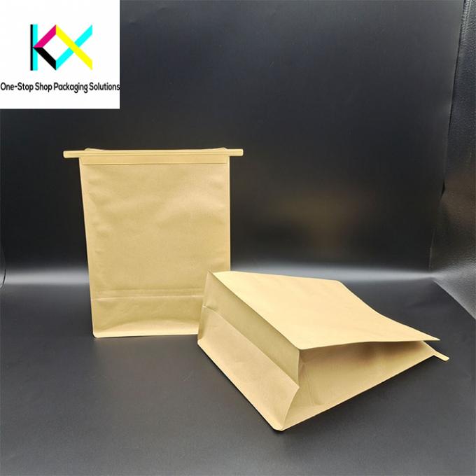 OEM 150um Kraftpapier Verpackungstüten Zip Lock Biologisch abbaubare Papiertüte 3