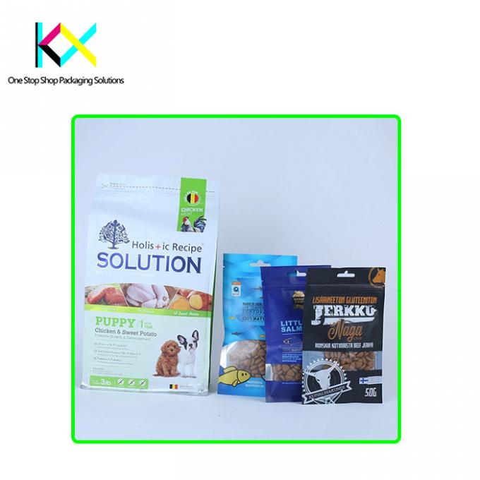 Individuelle Druckflächige Taschen für Haustierfutter Verpackungstüten mit Lebensmittelmaterialien 0
