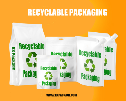 Recycelbare Kompostierbare Kraftbeutel Snackverpackungstüten EU-zertifiziert 8