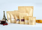 High Barrier Resealable Kraft Bags , Kraft Stand Up Pouches With Window